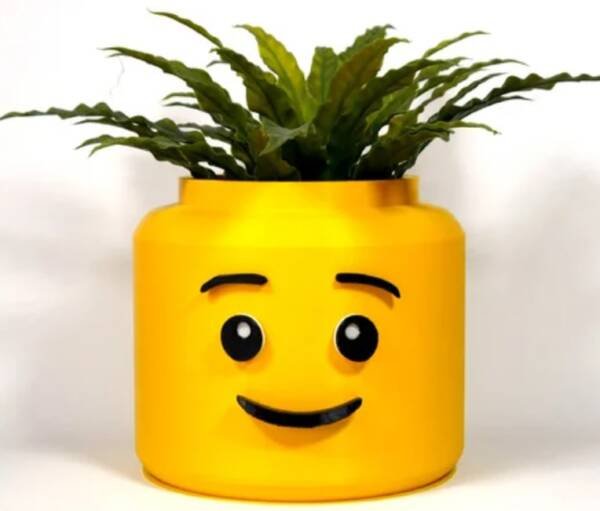 Lego Head Planter STL – Fun & Unique 3D Printable Plant Pot Model - Image 2