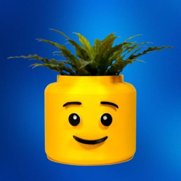 Lego Head Planter STL – Fun & Unique 3D Printable Plant Pot Model