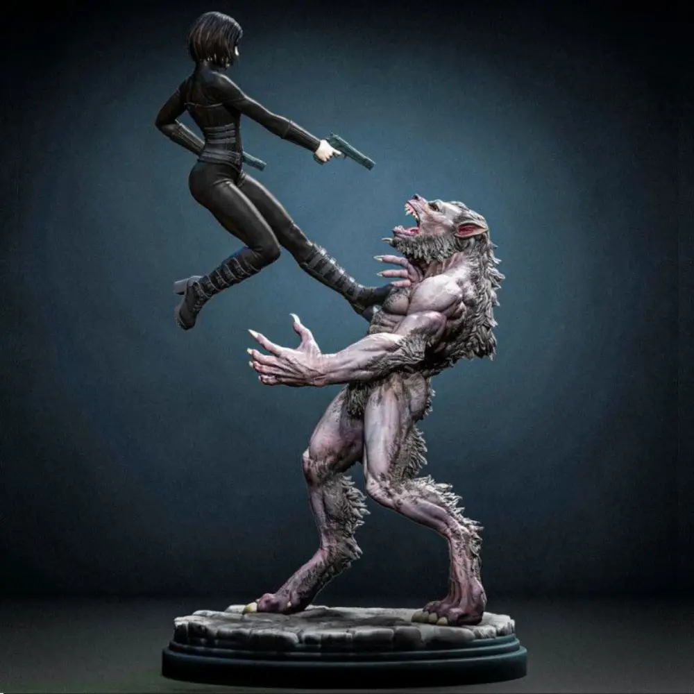 Selene vs Werewolf STL – Epic Underworld-Inspired 3D Printable Diorama - Image 3