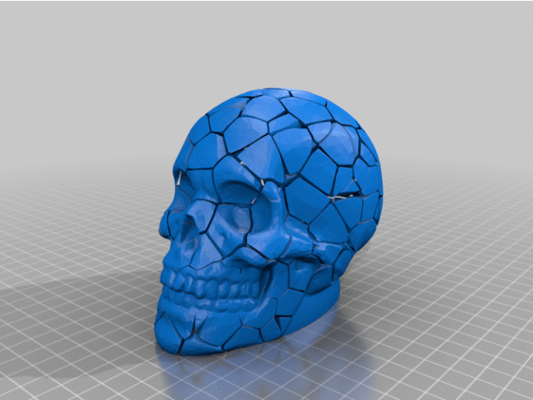 Cracked Skull STL – Realistic 3D Printable Horror Prop Model - Image 4