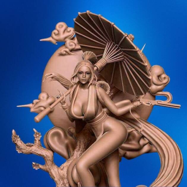 Mai Shiranui STL – Sexy Ninja 3D Printable Fan Art from KOF