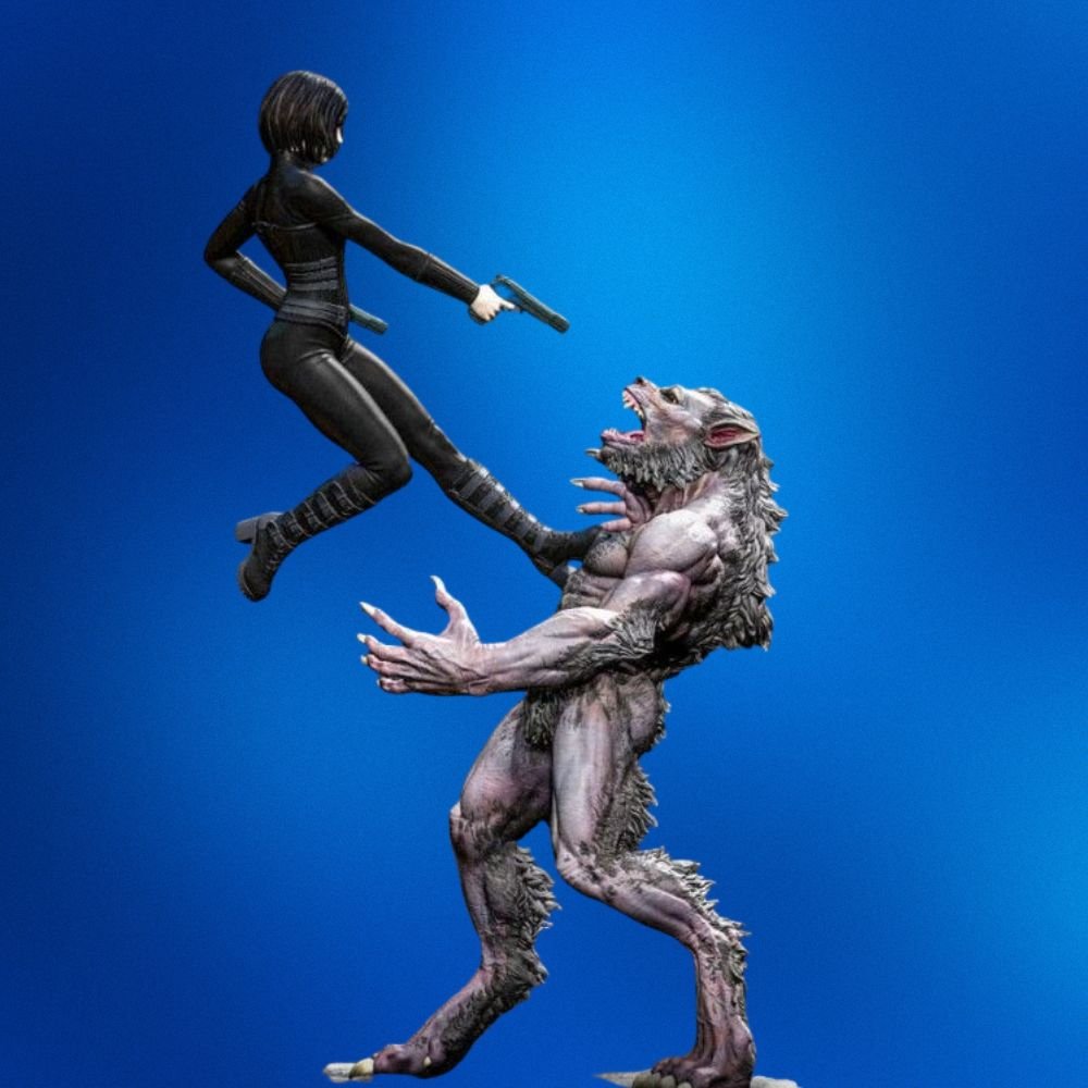 Selene vs Werewolf STL – Epic Underworld-Inspired 3D Printable Diorama