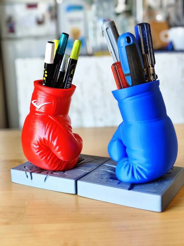 Boxing Glove Pen Holder STL – Unique Desk Organizer 3D Print - Image 2