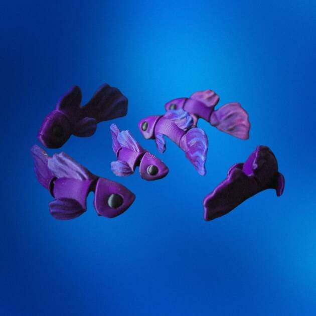 Flexi Betta Fish – Articulated 3D Printable Model