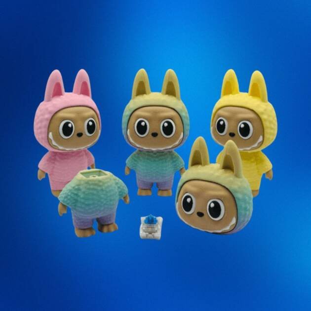 Labubu Clicker STL – 3D Printable Cute Toy Figure