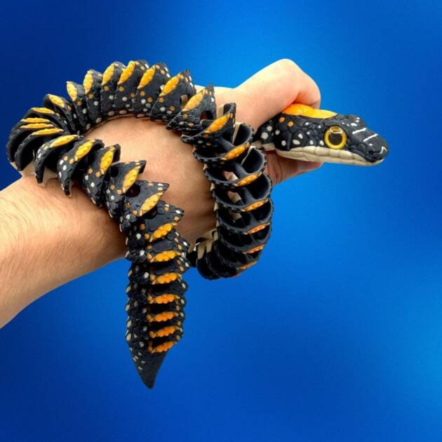 Articulated Paradise Flying Snake – 3D Printable Flexi Model
