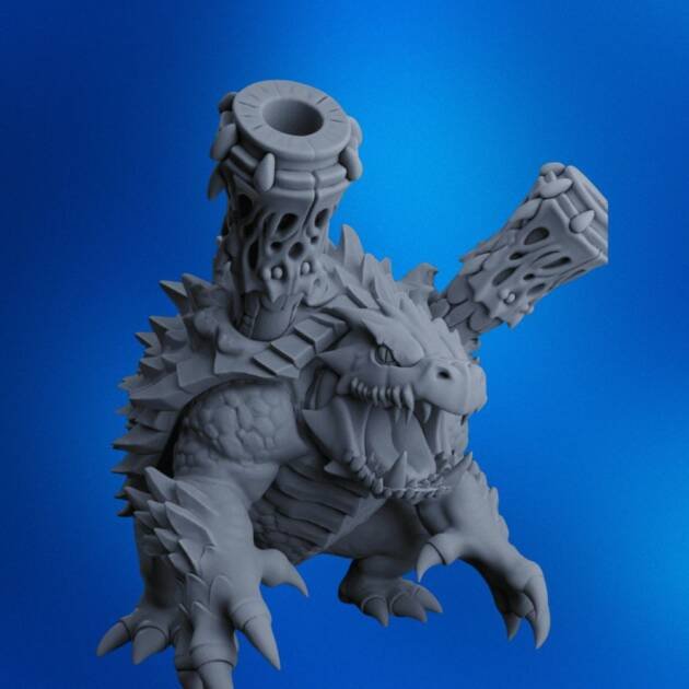 Blastoise Fanged Beast – Full STL Model for 3D Printing