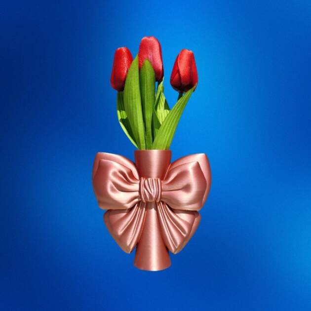 Luxury Bow Ribbon Vase – Elegant 3D Printable Centerpiece with Ribbon Design