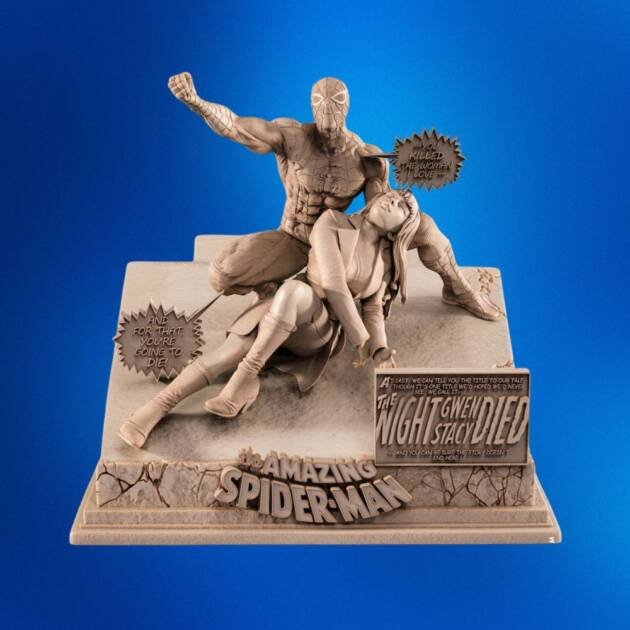 Spiderman Save Gwen Stacy – 3D Printable Action Diorama STL