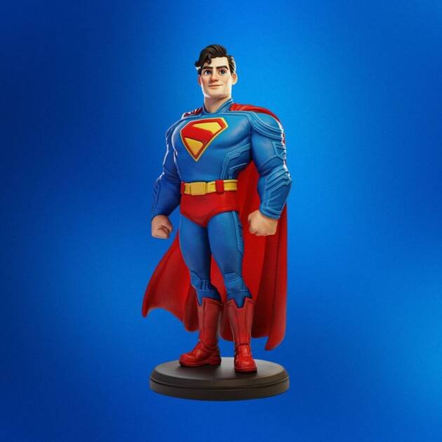 Superman (Toon Style) STL – 3D Printable Cartoon-Inspired Figure