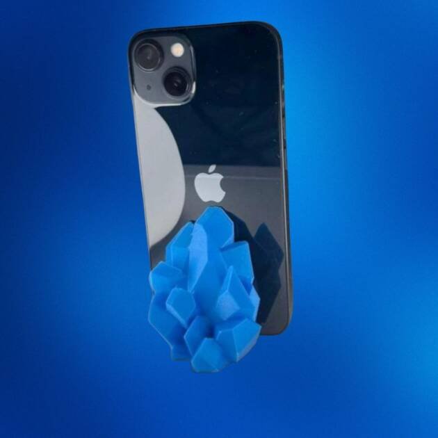 Crystal Smartphone Stand STL – 3D Printable Phone Holder for Desk