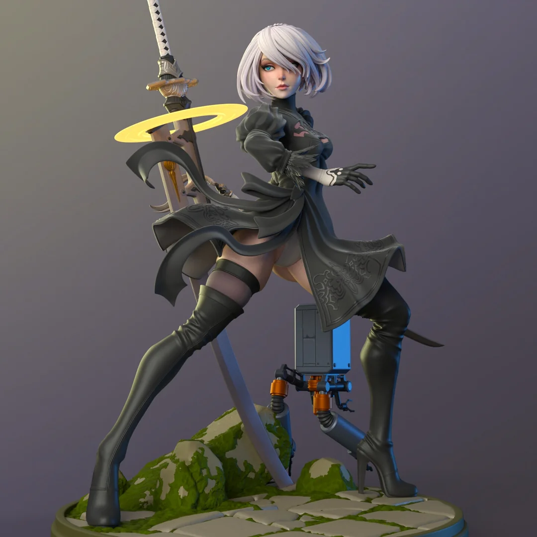 2B and Weapon Various Version 3D Model – Nier Automata STL Files | STLBoost - Image 4