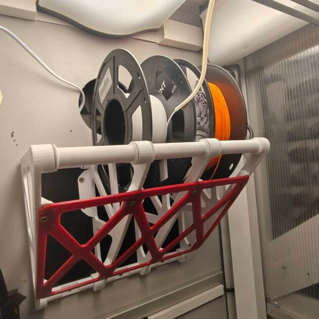 3D printer filament spool holder-feeder