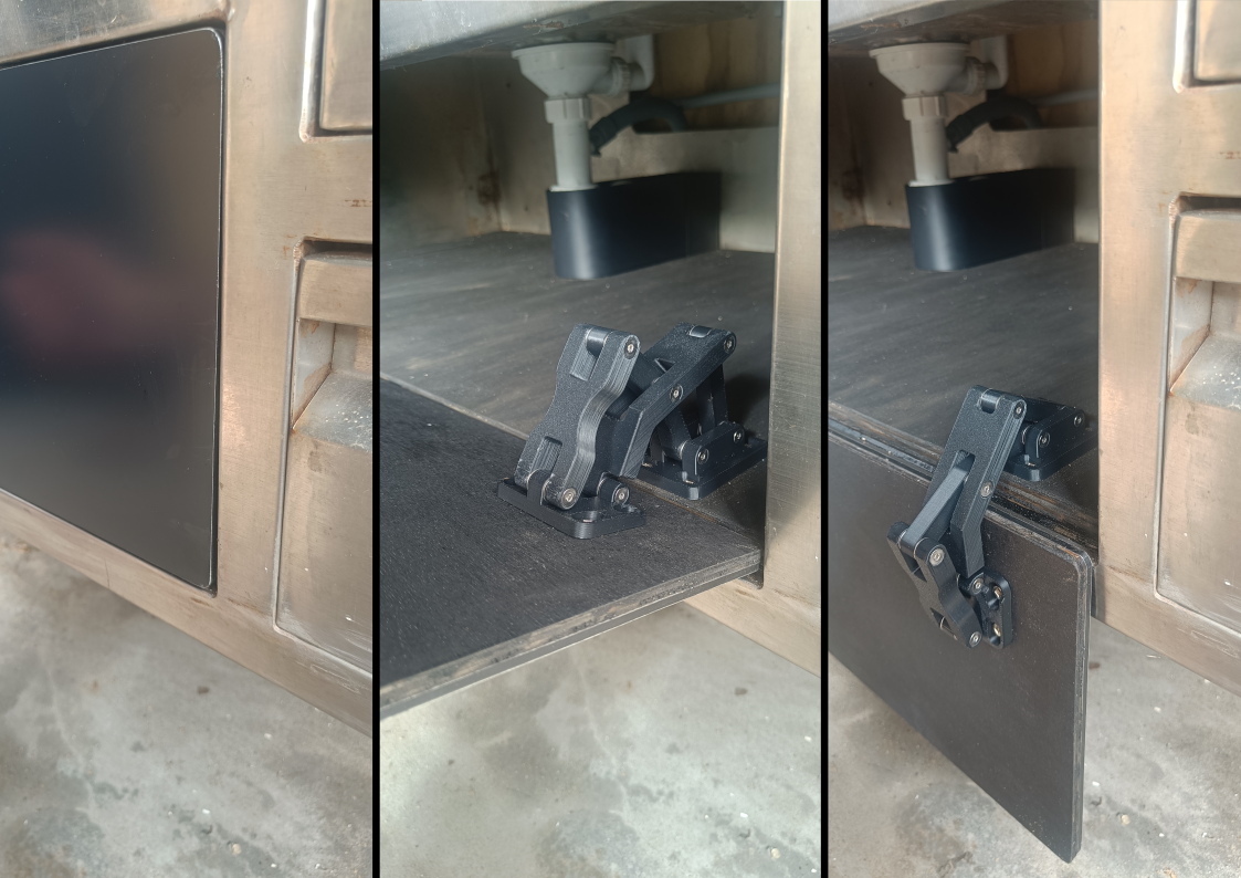 Powerful 180 Degree Concealed Hinge STL – Smooth Hidden Mechanism for 3D Printing 3 Powerful 180 Degree Concealed Hinge STL – Smooth Hidden Mechanism for 3D Printing - Image 3